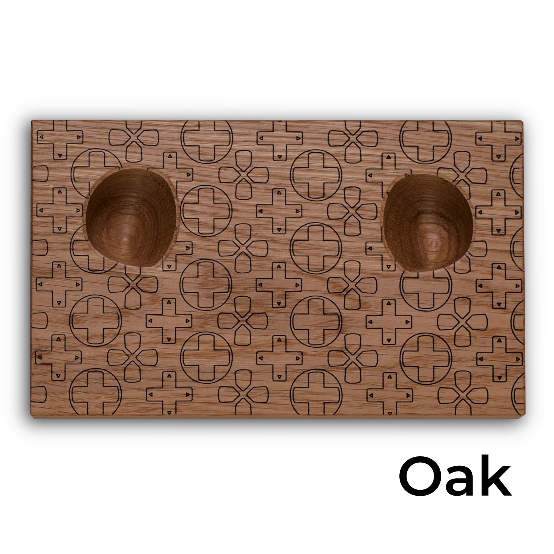 Wooden stand with d-pad design in oak for Playstation 4 dualshock controller