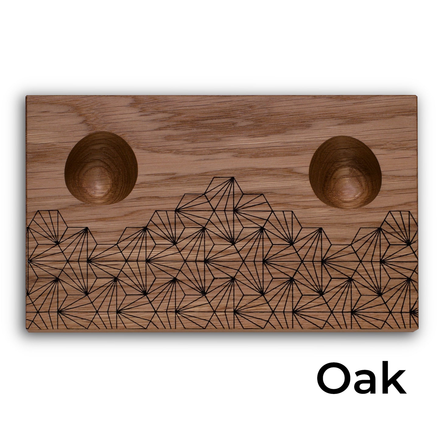 Wooden stand with geometric pattern in oak for Xbox Series X|S Controller