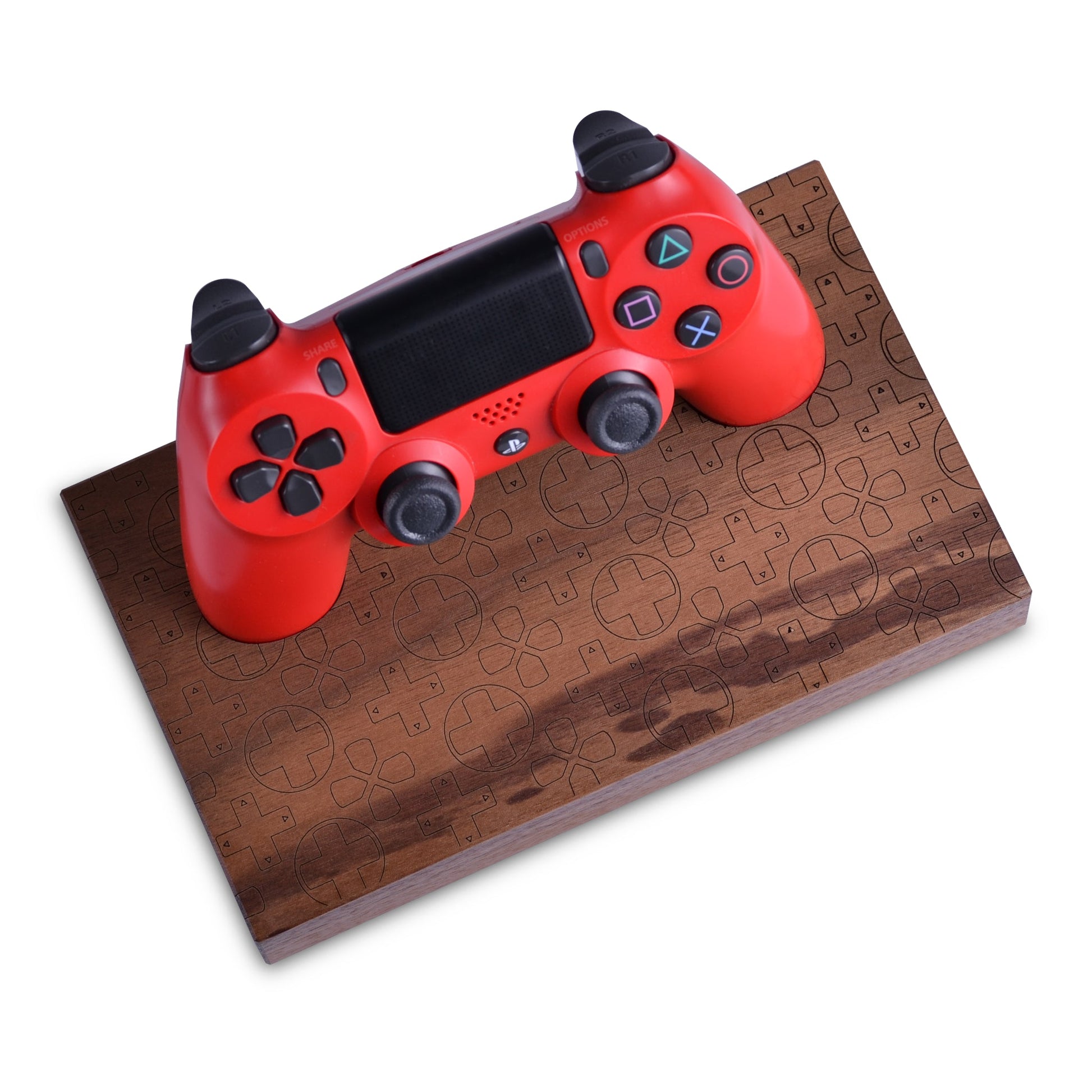 Wooden stand with d-pad design for Playstation 4 dualshock controller