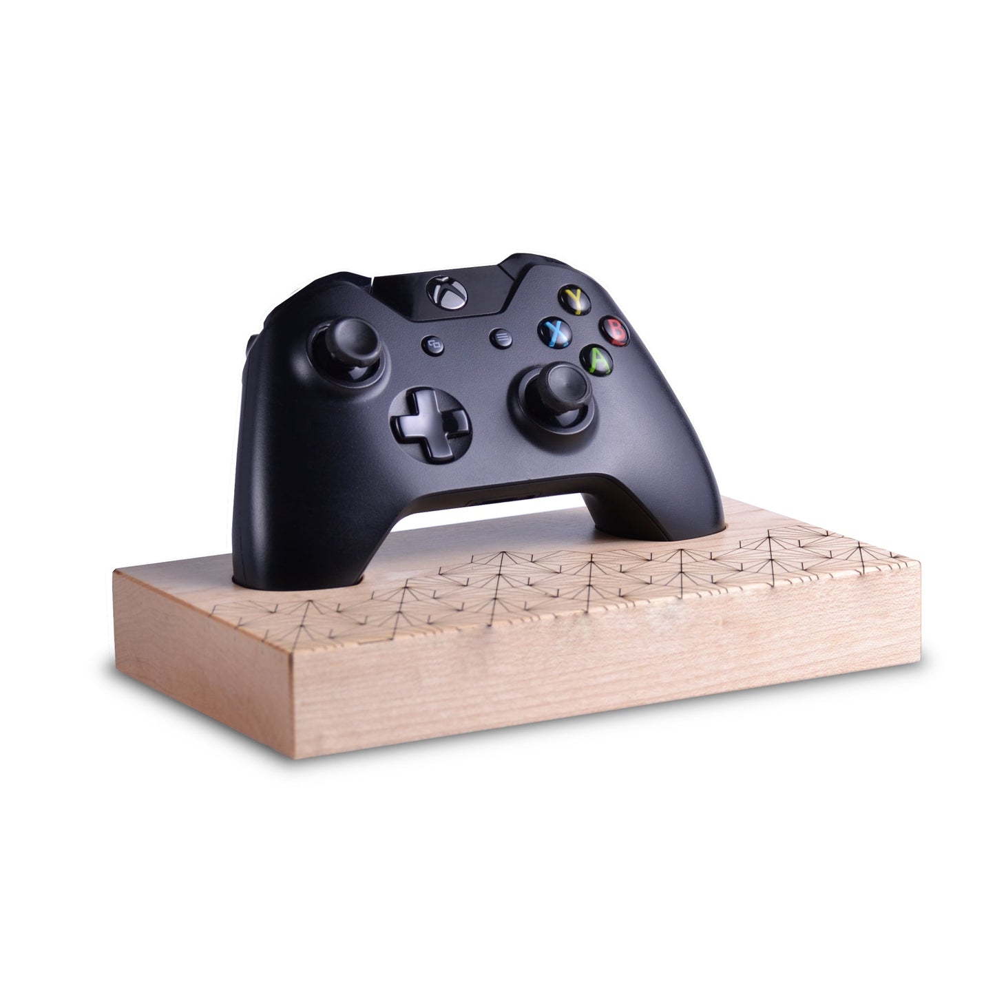 Xbox One Controller Stand in Maple with geometric design